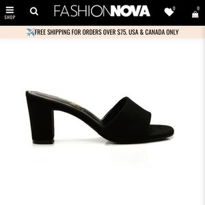 Fashion Nova So Cute Heeled Sandal Black